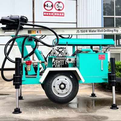 150m Trailer Mounted Water Well Drilling Rig Dengan Torsi Besar Untuk Teknik Konservasi Air