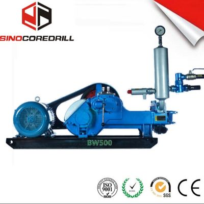 BW500 Pompa Lumpur Tiga Silinder Horizontal Untuk Konstruksi Dengan Aliran Maksimum 500L/Min