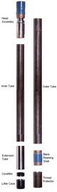 T2 - 76 86 101 Komponen Drill Wireline Core, Tabung Tabung Besi Tabung 3m - 1.5m