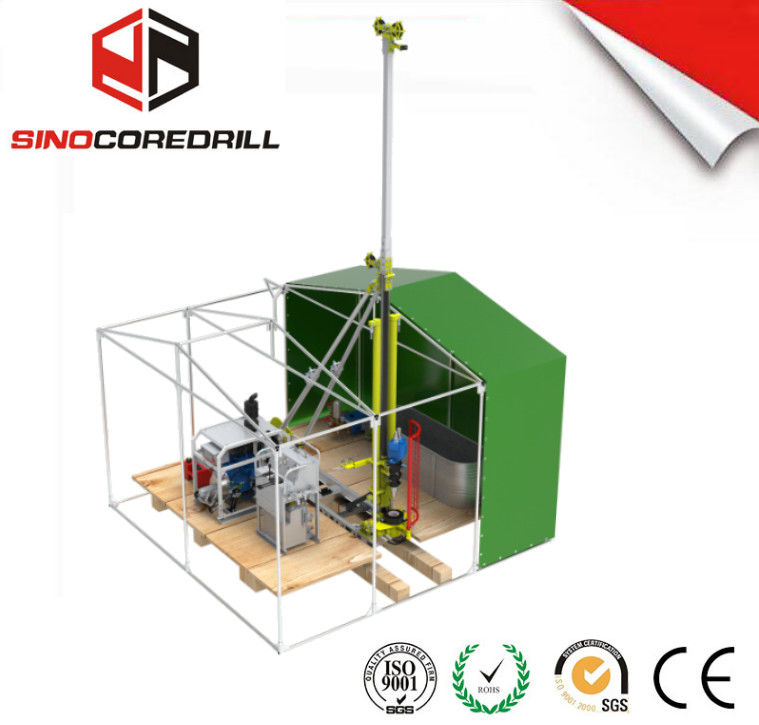 300M kedalaman Portable Core Drill Rig Desain Ringan Dan Mesin Kubota