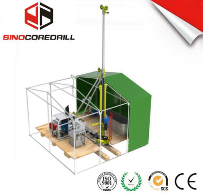 300M kedalaman Portable Core Drill Rig Desain Ringan Dan Mesin Kubota
