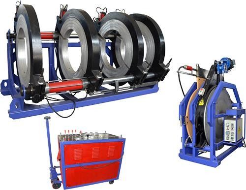 Harga yang bagus 380V Hidrolik Big Tube Plastik Pipa Peralatan Las Mesin Pipa PE Welding on line